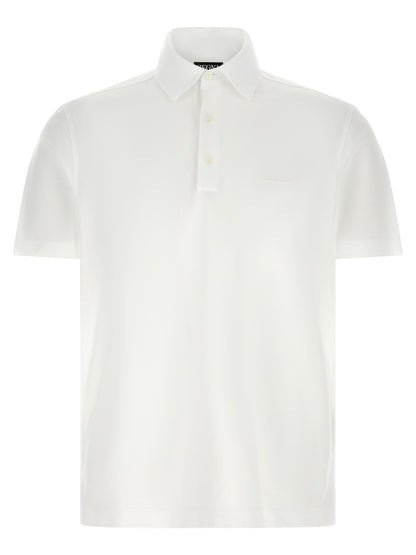 ZEGNA White Cotton Polo Shirt