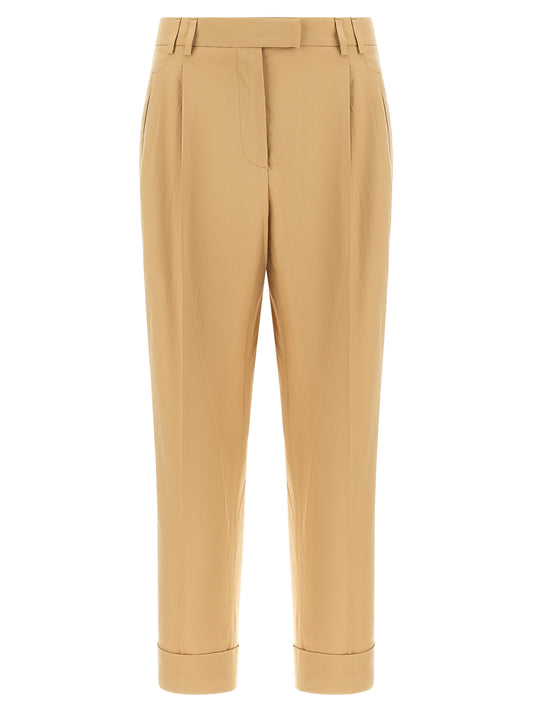 Alberto Biani Beige Cotton Casual Pants
