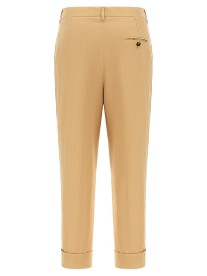 Alberto Biani Beige Cotton Casual Pants