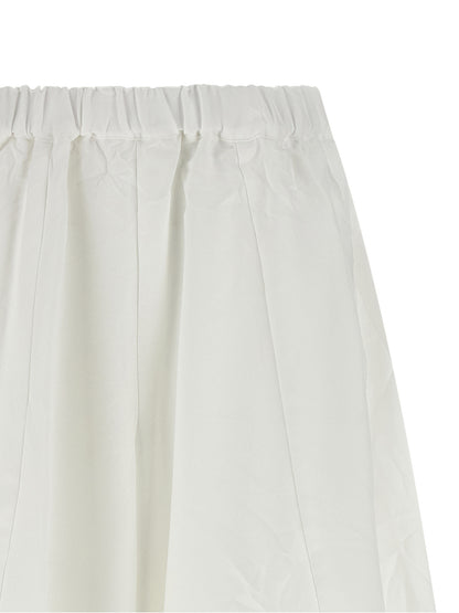 Comme Des Garçons White Polyester Casual Pants
