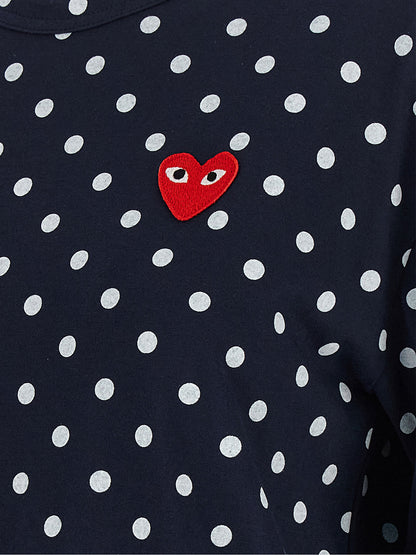 Comme Des Garçons Play Blue Cotton Long Sleeve T-Shirt