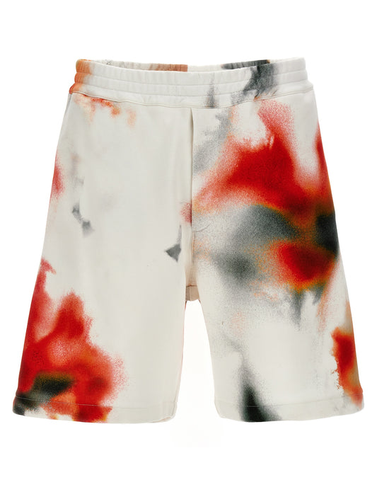 Bermuda Shorts by Alexander McQueen for men in cotton multicolor, signature & print features a eye catching and short with a eye catching .