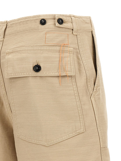 Fortela Beige Cotton Bermuda Shorts