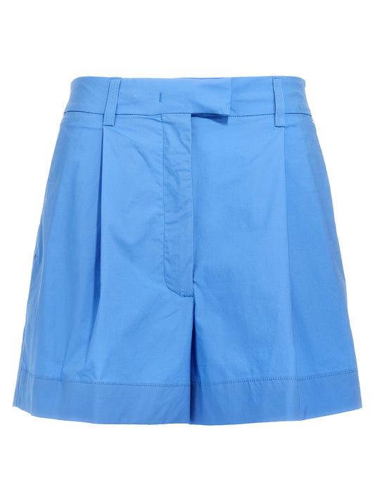 THELATEST Women's Stretch Cotton Bermuda Shorts - Light Blue