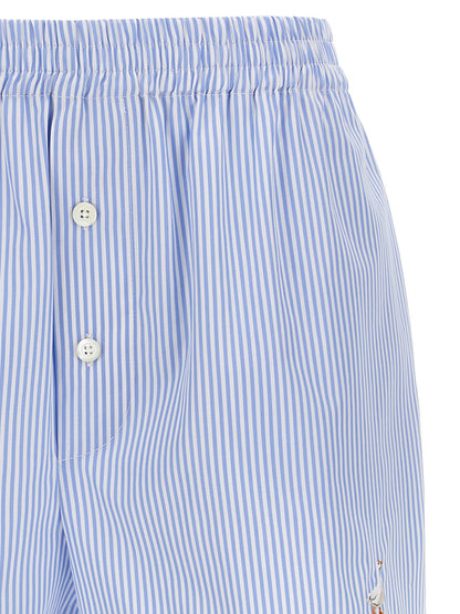 Moschino Blue Cotton Bermuda Shorts