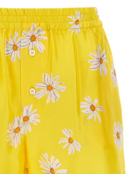 Moschino Bicolor Silk Bermuda Shorts