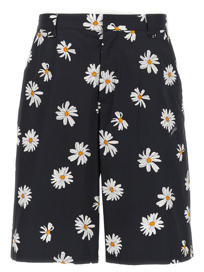 Moschino Black Cotton Bermuda Shorts