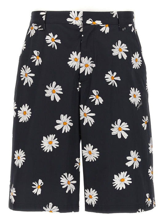 Cargo Shorts by Moschino for men in cotton black & print features an refined with a short and , showcasing a refined utility-inspired aesthetic.