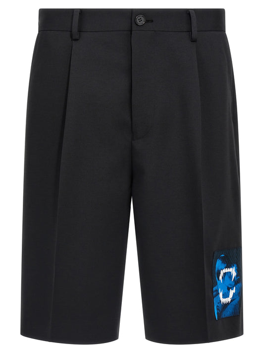 Bermuda Shorts by Undercover for men in wool & polyester black showcases a on trend silhouette, featuring a tailored with a classic short and sophisticated for a on trend finish.