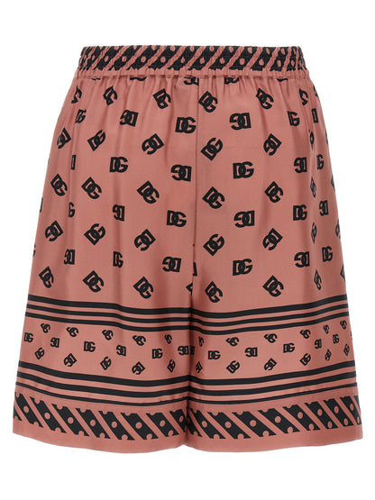 Dolce & Gabbana Multicolor Silk Bermuda Shorts