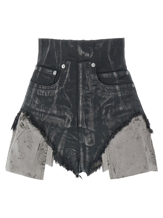 Bermuda Shorts by DRKSHDW for women in stretch cotton brown presents a sleek silhouette, featuring a sleek with a refined short and a sophisticated .
