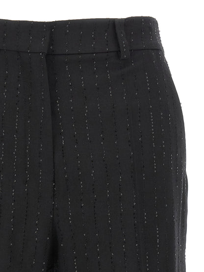 Max Mara Black Virgin Wool Bermuda Shorts
