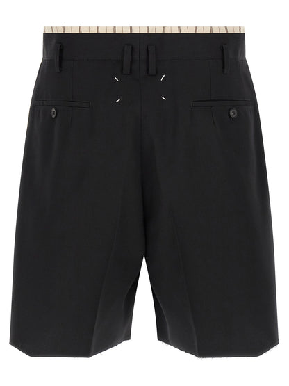 Maison Margiela Black Wool Bermuda Shorts