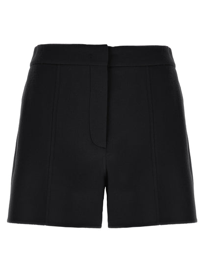 Sportmax Black Virgin Wool Bermuda Shorts