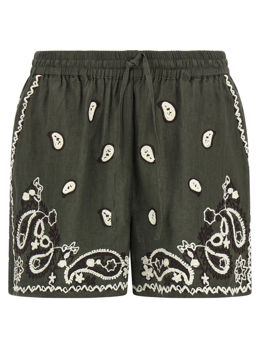 P.A.R.O.S.H. Bicolor Linen Bermuda Shorts