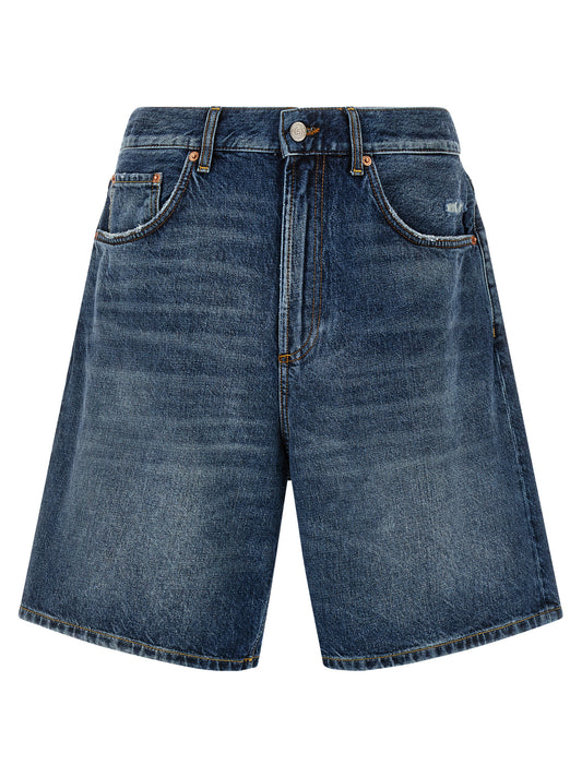 Denim Shorts by Department 5 for men in denim cotton blue presents a utilitarian silhouette, showcasing a utilitarian wide with a short and .