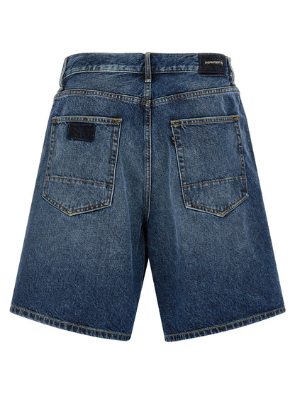 Department 5 Blue Cotton Bermuda Shorts