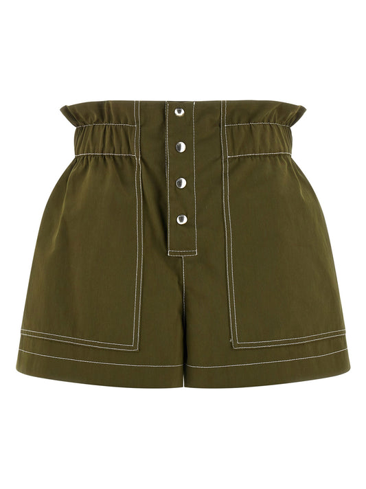 Marni Marni Women's Polyamide Cotton Bermuda Shorts - Bicolour Green