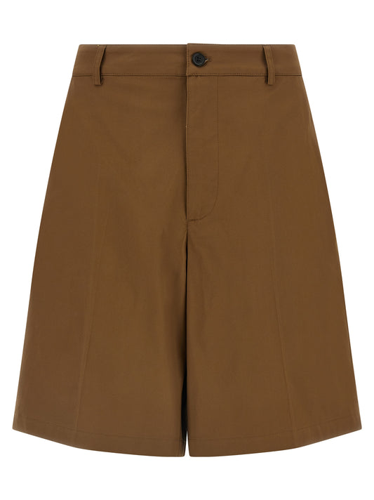 Bermuda Shorts by Department 5 for men in stretch cotton brown & signature features an tailored silhouette, showcasing a tailored wide with a short and for a sophisticated look.