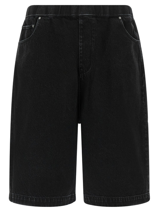 Denim Shorts by Entire Studios for men in denim cotton black features an magnificent silhouette, showcasing a magnificent wide with a short and for a premium, sophisticated aesthetic.