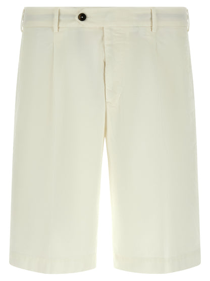 PT Torino White Cotton Bermuda Shorts