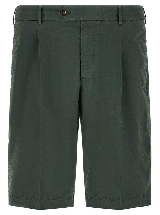 Bermuda Shorts by PT Torino for men in stretch cotton bicolour & green presents a sleek silhouette, featuring a sleek straight-leg & regular-fit with a refined short and a sophisticated .