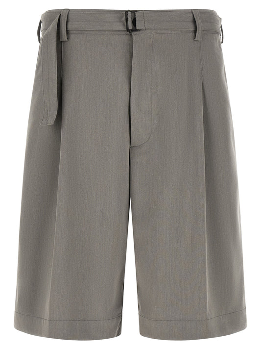 Bermuda Shorts by CELLAR DOOR for men in viscose & polyester gray features a sartorial silhouette, showcasing a sartorial and short with a sophisticated for a sartorial look.