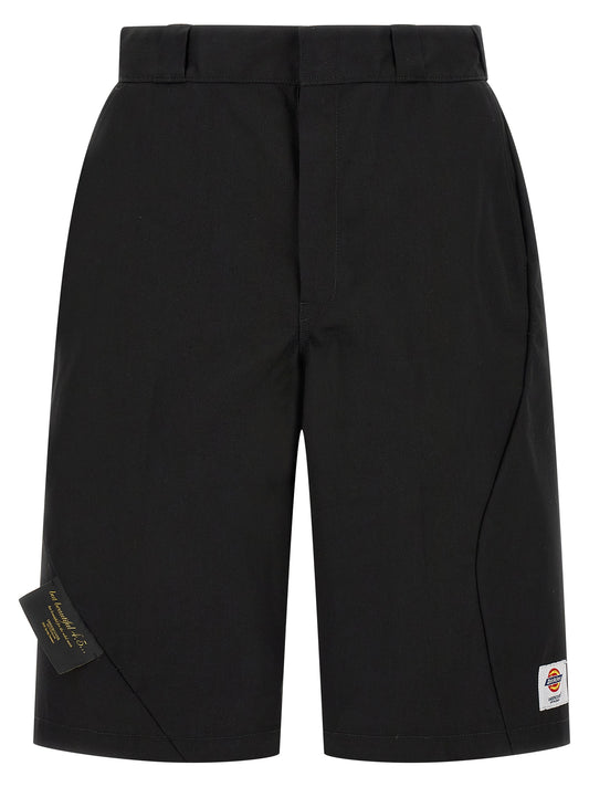 Undercover Men's Polyester Cotton Twill Bermuda Shorts - Black