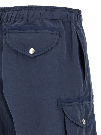 Brunello Cucinelli Blue Linen Bermuda Shorts