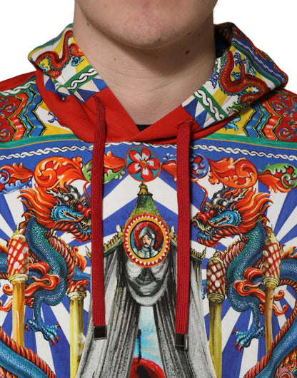 Dolce & Gabbana Multicolor Glamzilla Hooded Men Sweatshirt Sweater