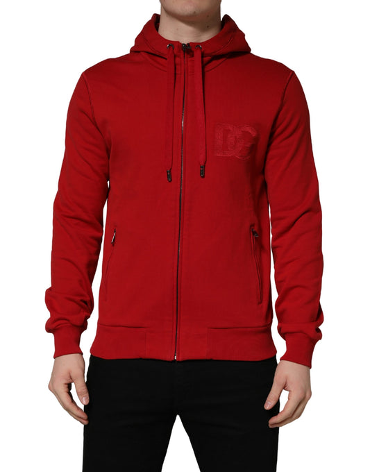 Dolce & Gabbana Men's Regular Fit Cotton Sweatshirt Hoodie - Red