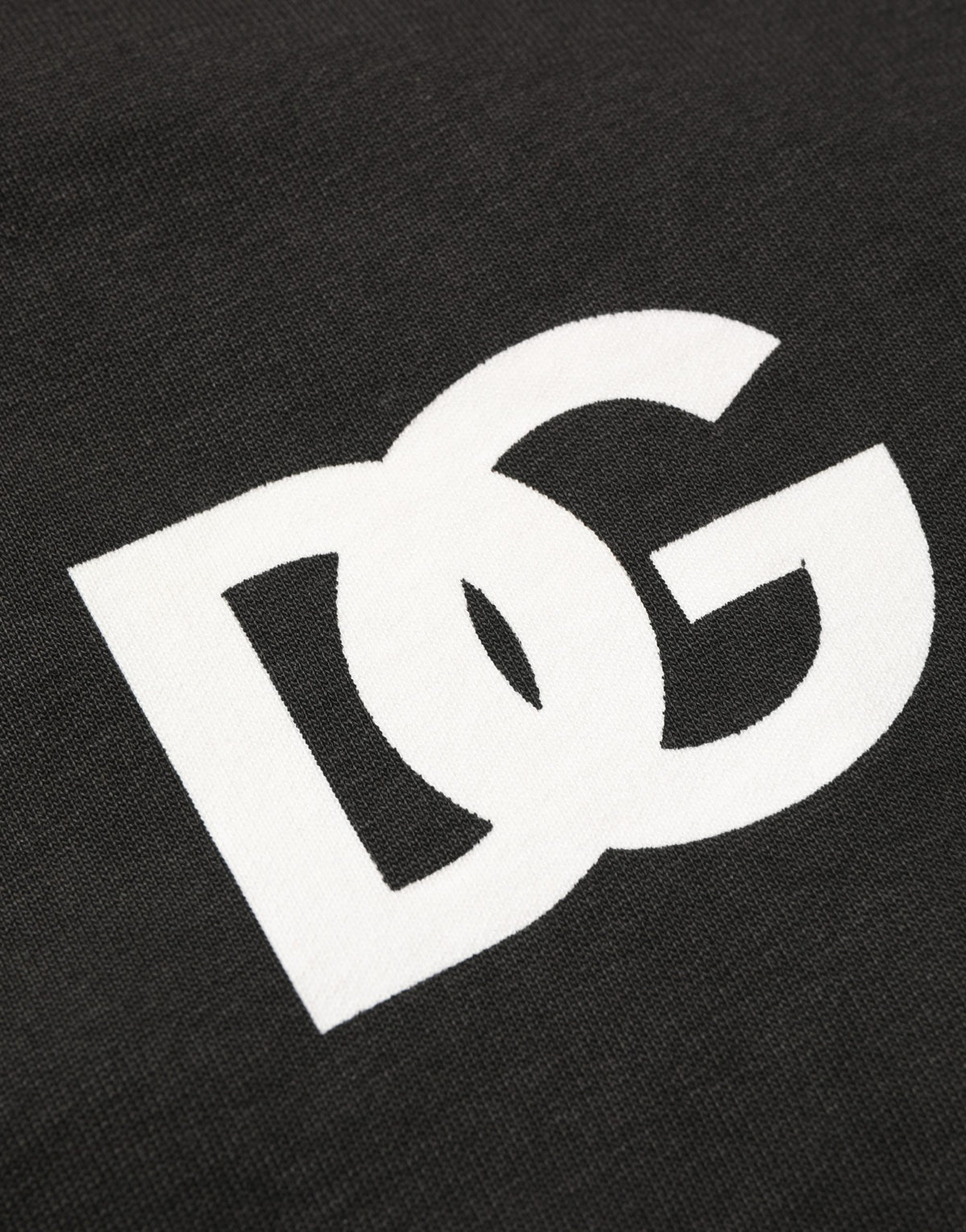 Dolce & Gabbana Men's Regular Fit Cotton Sweatshirt Hoodie - Black White Print