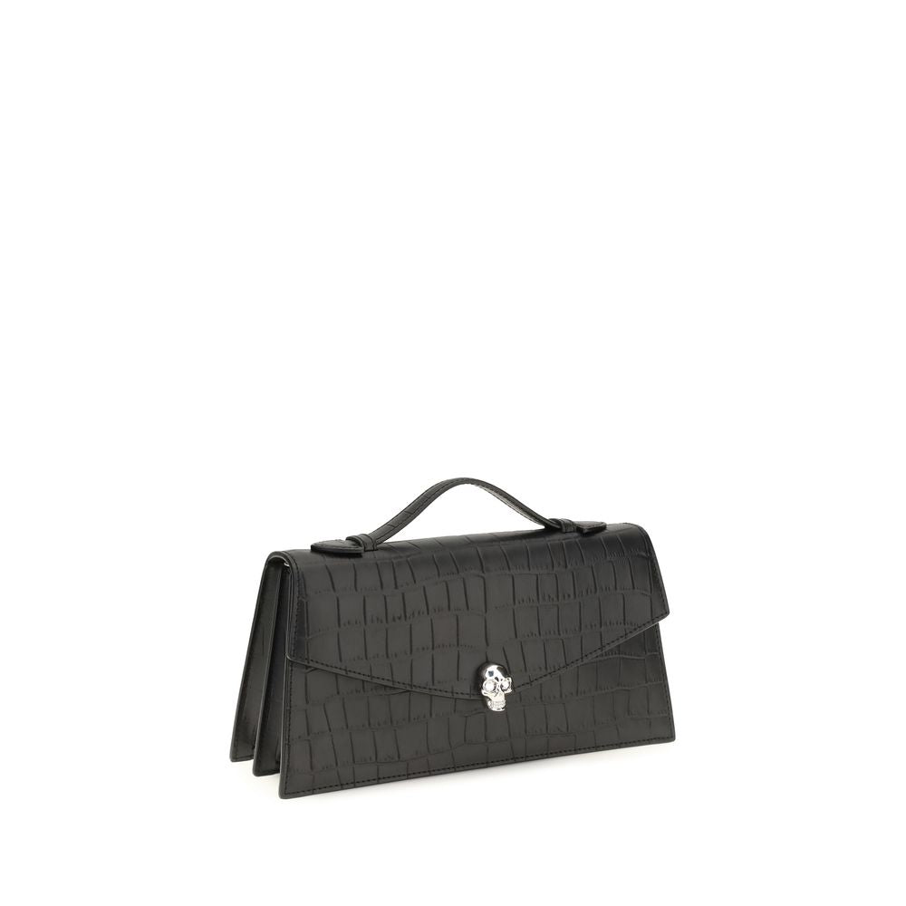 Alexander McQueen Black Calf Leather Bos Taurus Shoulder Bag