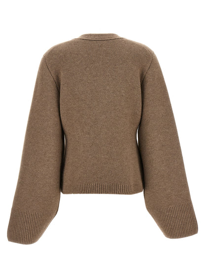 Khaite Brown Cashmere Cardigan