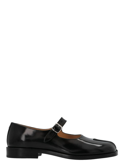 Maison Margiela Black Leather Ballet Flats