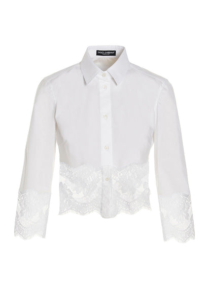 Dolce & Gabbana White Cotton Blouse