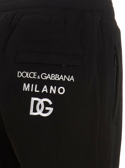 Dolce & Gabbana Black Cotton Joggers (Workout Pants)