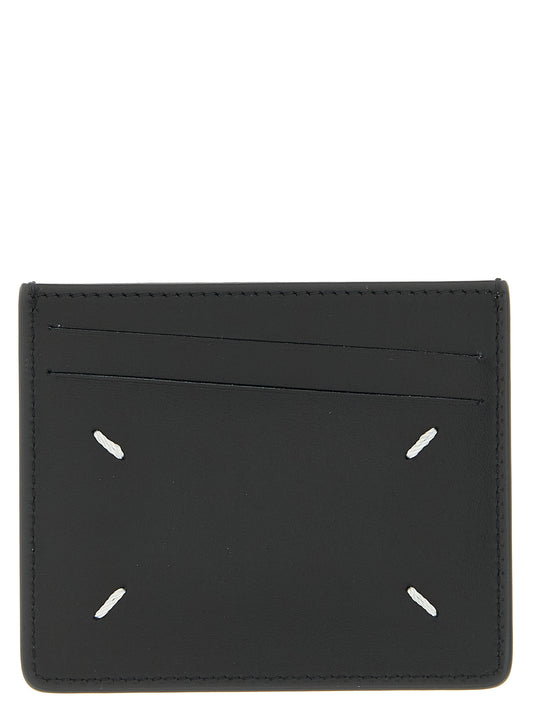 Cardholder Card Case by Maison Margiela for men in calfskin leather black & signature features a distinguished silhouette, showcasing the distinguished design of the Calfskin Leather Cardholder Card Case with refined card-organization.