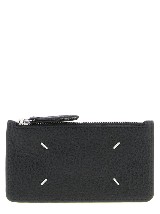 Cardholder Card Case by Maison Margiela for women in calfskin leather black features a distinguished silhouette, showcasing the distinguished design of the Calfskin Leather Cardholder Card Case with refined card-organization.