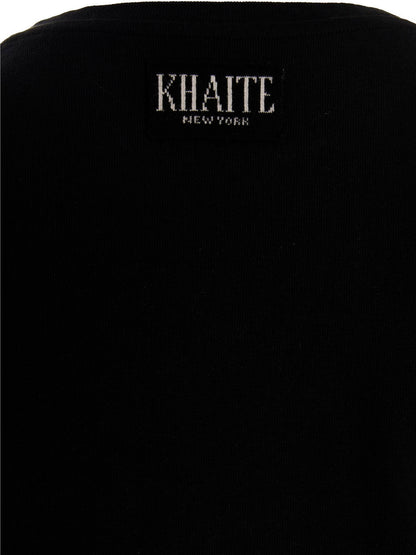 Khaite Black Cotton T-Shirt