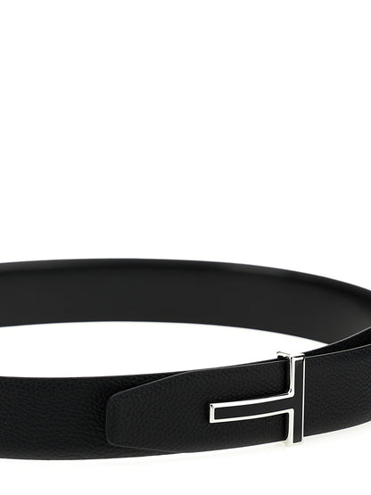Tom Ford Black Calfskin Regular Belt