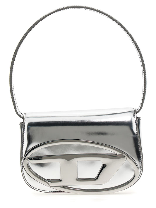Evening Shoulder Bag by Diesel for women in leather silver & signature features a distinguished silhouette, showcasing a secure flap and distinguished with versatile shoulder-strap & adjustable-strap for a distinguished finish.