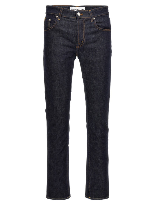 Jeans by Department 5 for men in stretch denim cotton blue features an sartorial and long with a cut for a sartorial finish.