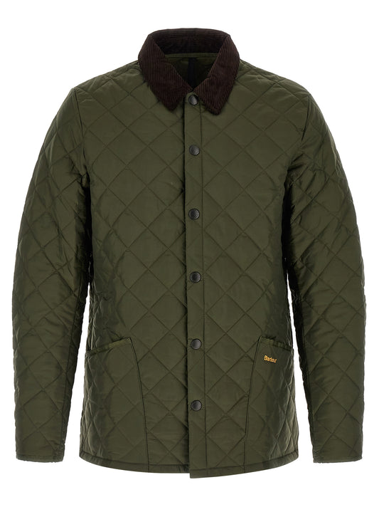 Overcoat by Barbour for men in polyamide corduroy bicolour, green & signature showcases a enveloping silhouette, detailed with distinctive windproof & pockets and a enveloping .