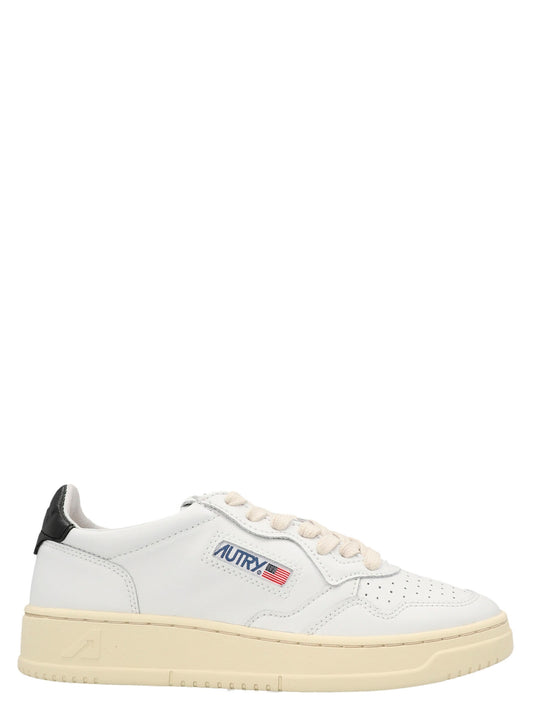 Sneakers by Autry for women in cowhide leather bicolour, black & white features an timeless silhouette from the Women's Low Top Cowhide Leather Sneakers collection, showcasing a signature low-top style with an timeless finish.