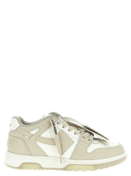 Sneakers by Off-White for women in polyester & calfskin leather beige & white features an timeless silhouette from the Women's Low Top Polyester & Calfskin Leather Sneakers collection, showcasing a signature low-top style with an timeless finish.