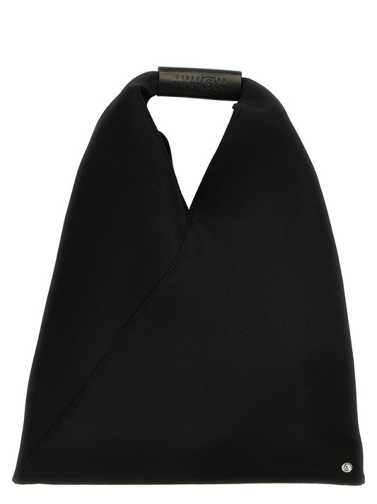 Small Shoulder Bag by MM6 Maison Margiela for women in polyester mesh & leather black features a effortless sophistication silhouette, secured by a with ample and versatile shoulder-strap & handle for a effortless sophistication finish.