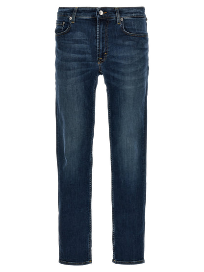 Department 5 Blue Cotton Straight-Leg Jeans