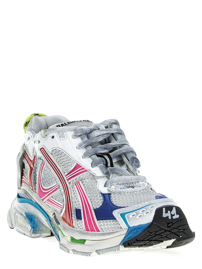 Athletic Sneakers by Balenciaga for women in nylon polyester mesh multicolor features an exquisite silhouette, showcasing the premium athletic style of the Women's Athletic Nylon Polyester Mesh Sneakers with an exquisite finish.