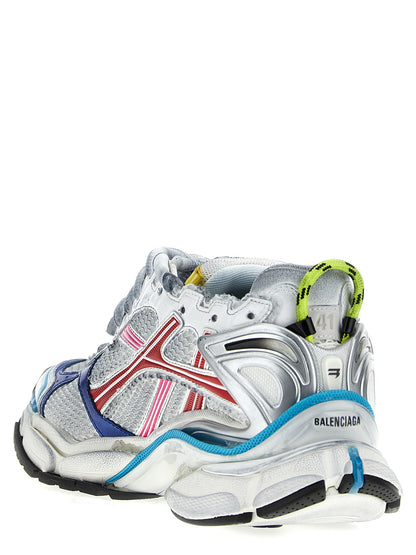 Athletic Sneakers by Balenciaga for women in nylon polyester mesh multicolor features an timeless silhouette from the Women's Athletic Nylon Polyester Mesh Sneakers collection, showcasing a timeless athletic style for a timeless look.